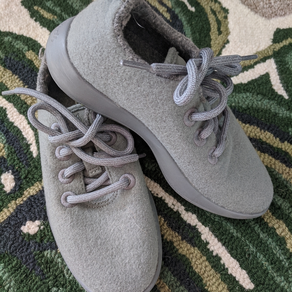 Allbirds grey wool runners